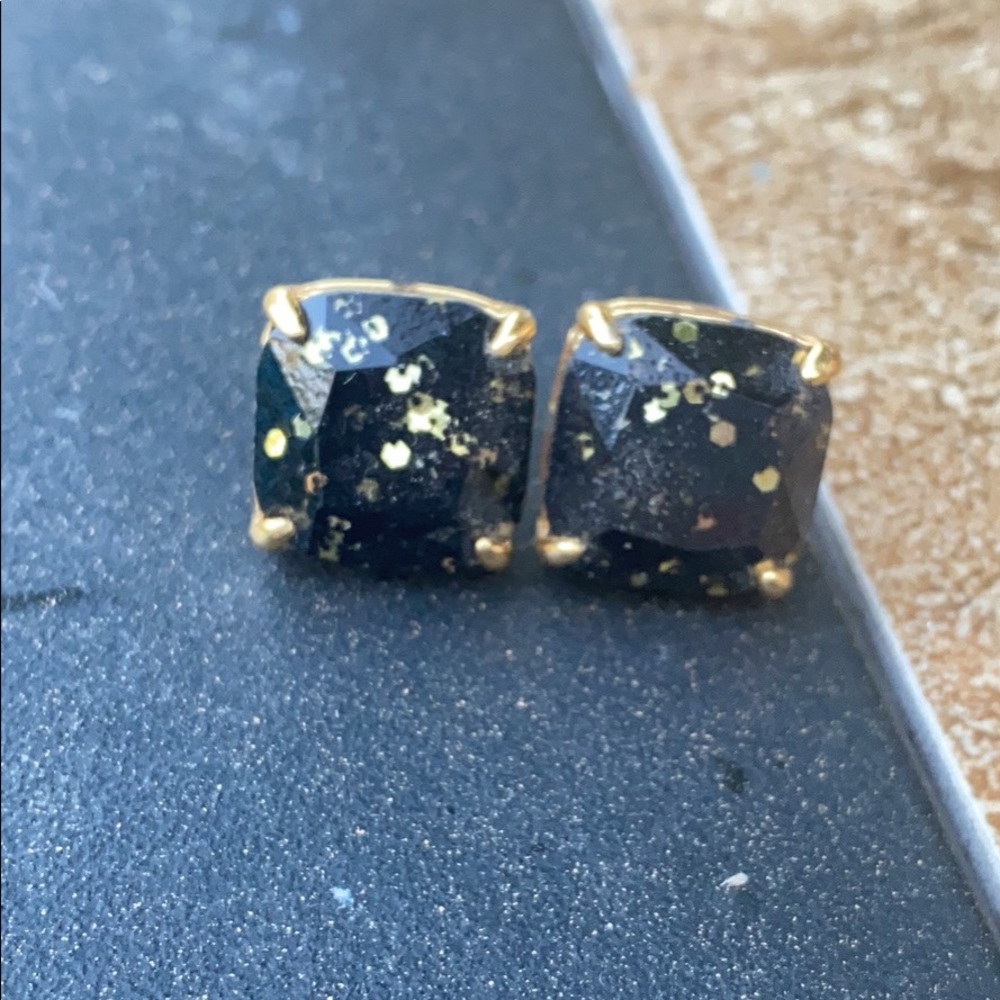 Black and gold Kate Spade earrings